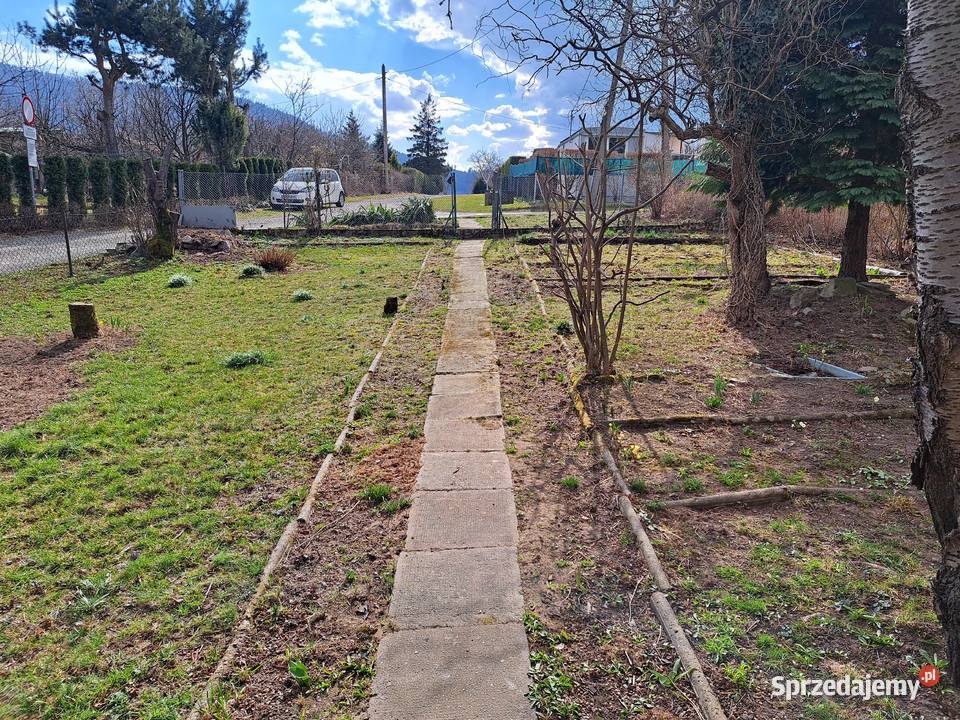 Działka z domkiem murowanym ROD Lipnik 35a śląskie Bielsko-Biała