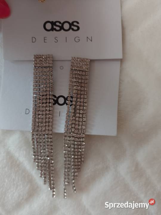 ASOS Długie Bogato zdobione kolczyki ślubne z Kraków