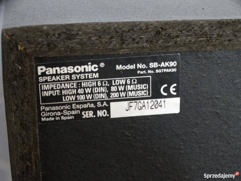 Wieża Panasonic SAAK90 2x150 wat sprawnaWYSYŁKA Jasło