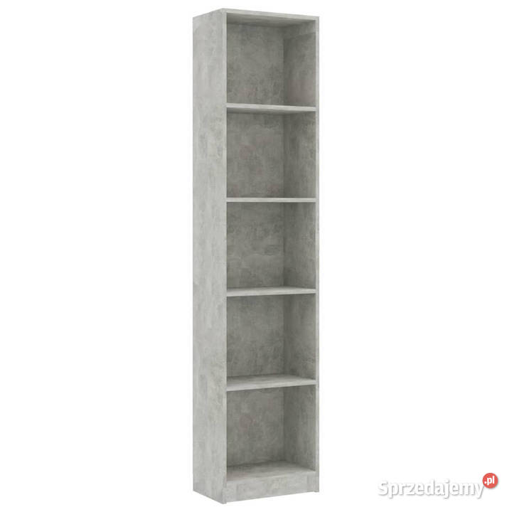 5poziomowy regał betonowy szary 40x24x175