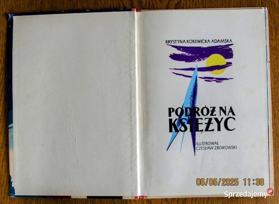 Podróż na Księżyc z ilustracjami Czesława Rok wydania 1961 lubelskie Bychawka Trzecia