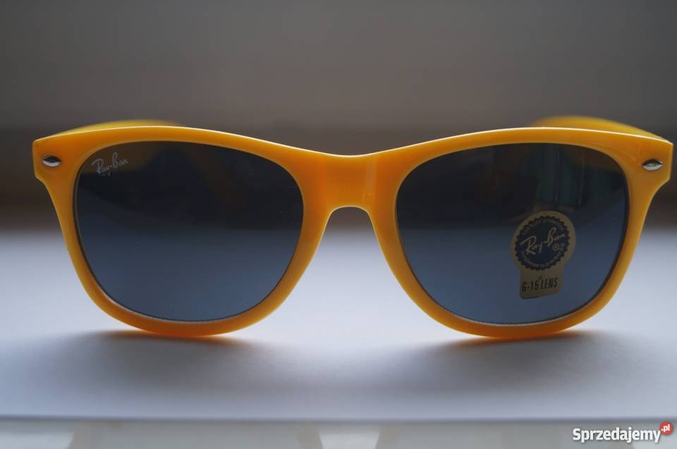 okulary wayfarer zółte oprawki hit lata Konin