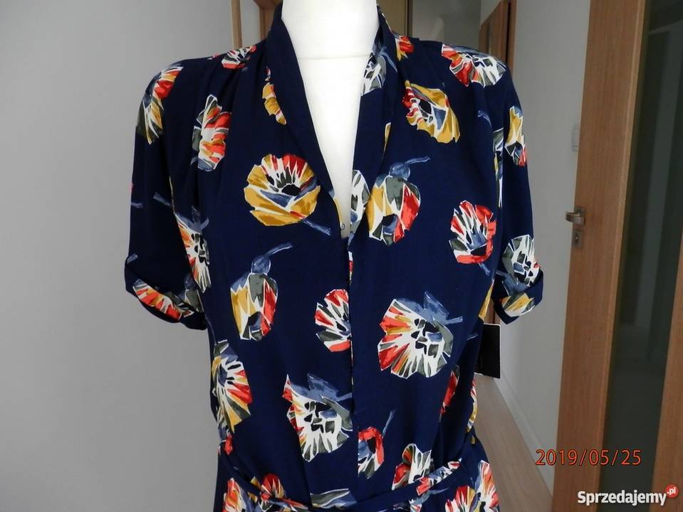 Kombinezon Zara Długi Granatowy Kwiaty Nowy z podlaskie Łomża