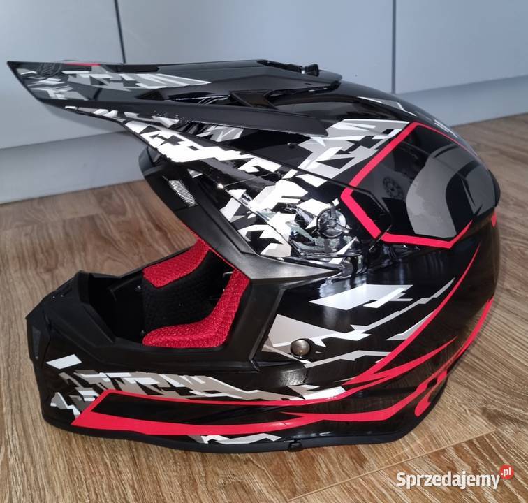 Kask crossowy NEX Racing Kids czarnoczerwony M Reda