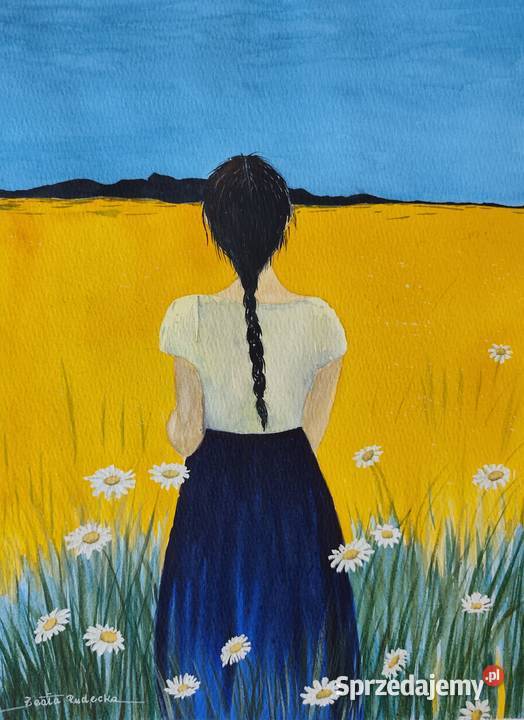 HORYZONT WSPOMNIEŃ Oryginalna akwarela nie print sprzedam