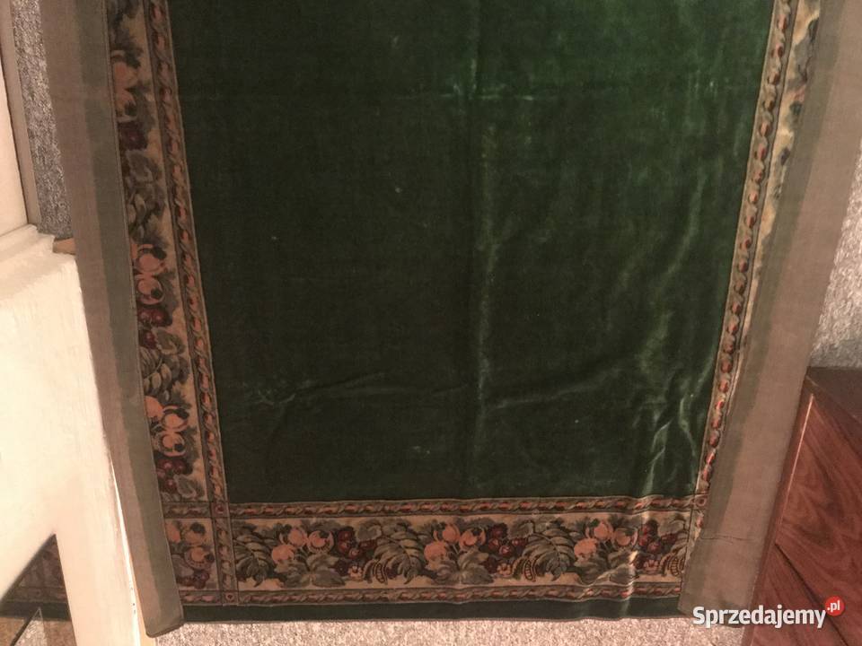 Piękna askamitna przedwojenna narzuta na łóżko Warszawa