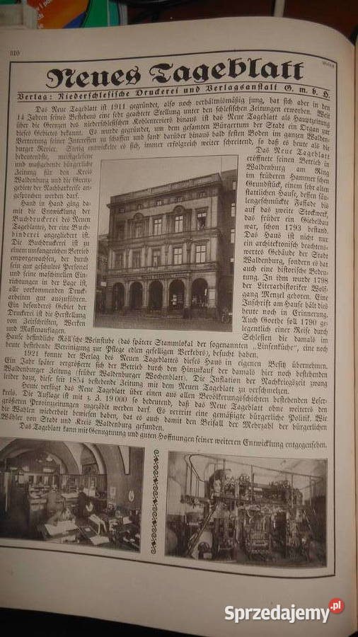 Das Buch der Stadt Waldenburg in Schlesien sprzedam