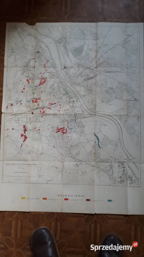 Mapa geologiczna Warszawy Sujkowski 1936 Golczowice
