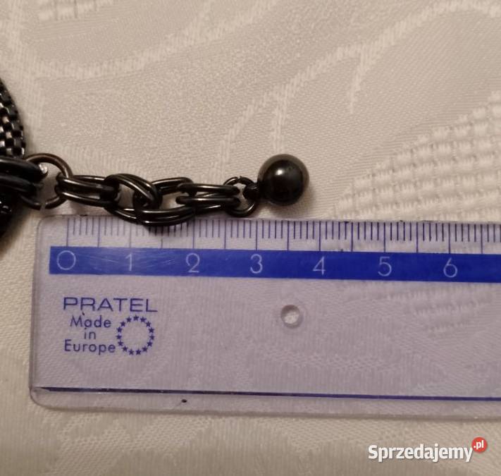 BRANSOLETKA metalowa pleciona szeroka regulowana