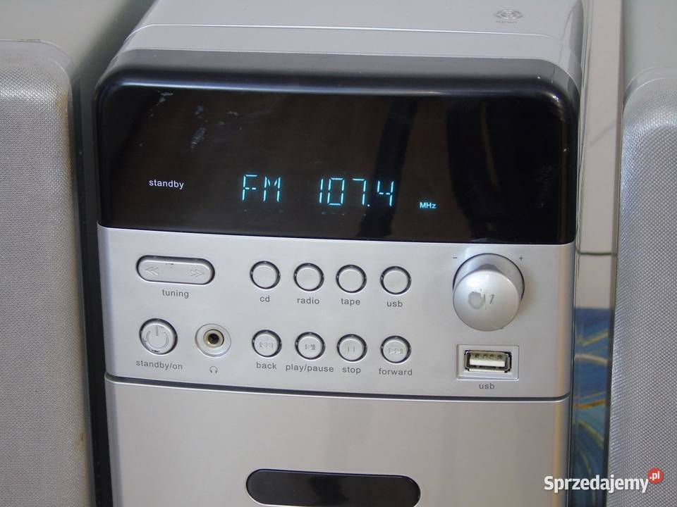 Wieża audio TCM radio CD USB kolumny DOSTAWA Jasło