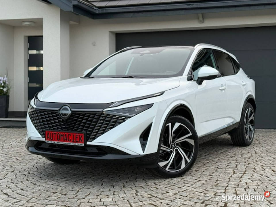 Nissan Qashqai TEKNA NAGŁOŚNIENIE PREMIUM BIAŁA nieuszkodzony Kamienna Góra