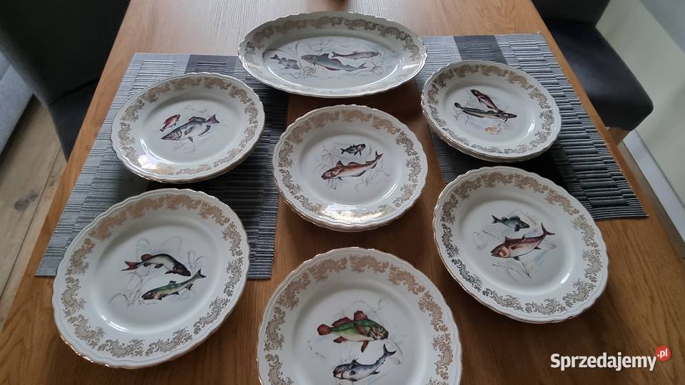 Serwis Rybny Porcelana Francuska Wola Podłężna
