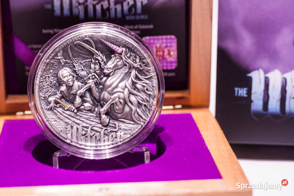 5 Czas Pogardy Wiedźmin 2 oz Ag 999 20002000 Antyki, Sztuka, Kolekcje Gdańsk