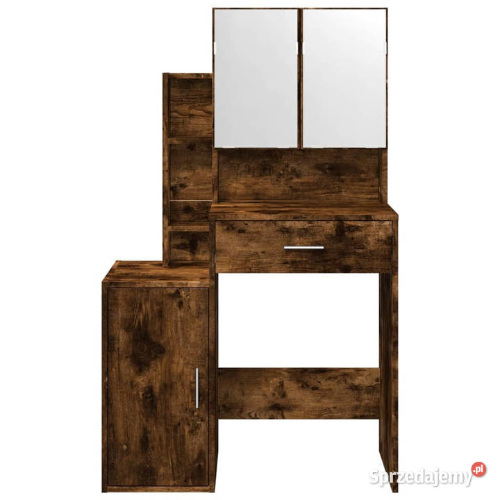 Toaletka z szafką opalany dąb 80x35x132 WM848238 Warszawa