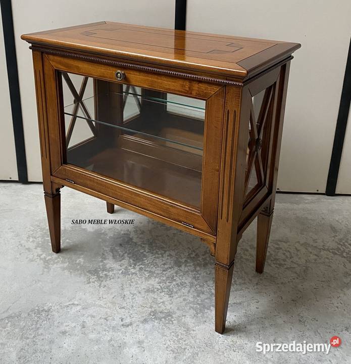 Klasyczna konsola szklana Selwa 13CS orzechowa Przemyśl