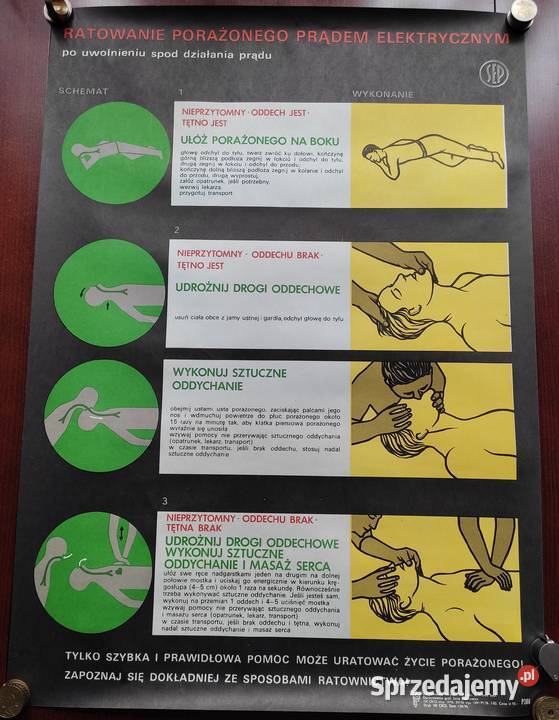 Plakaty o tematyce BHP inne PRL Antykwariat Białystok