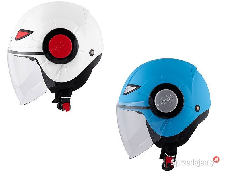 DZIECIĘCY KASK OTWARTY JET NIEBIESKI BIAŁY S M L Rozmiar S Mrągowo