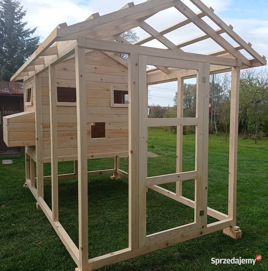 Kurnik drewniany woliera kury Gorlice