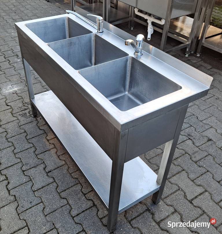 ZLEW GASTRO 3 KOMOROWY Z PÓŁKĄ 1305085 M1917N wielkopolskie Nowe Skalmierzyce