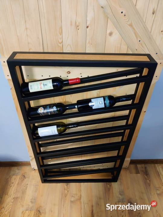 Regał wiszący na wino rękodzieło Loft 12 win Świętochłowice