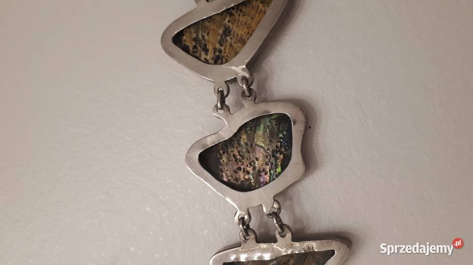 Bransoleta srebrna z muszlą Abalone Radom