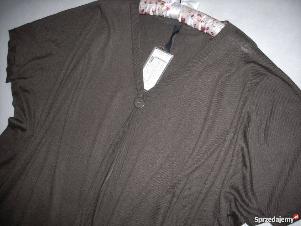 Sweter LUŹNY Narzutka z Wełną elegancki XXXL i Rozmiar 46 Nowy Sącz sprzedam