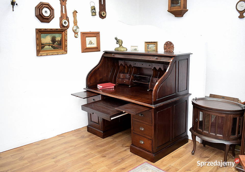 DUŻA SOLIDNA SEKRETERA Z ROLETĄ BIURKO Świdnica