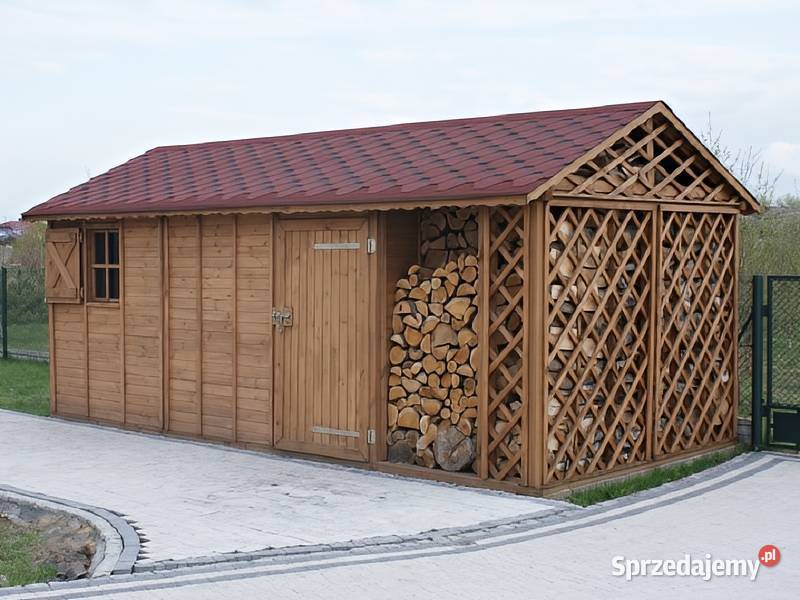 Drewutnia Kasia dach dwuspadowy 3x6 PRODUCENT Parzymiechy