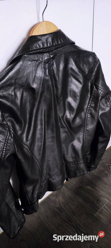 czarna kurtka skórzana ramoneska mazowieckie Warszawa