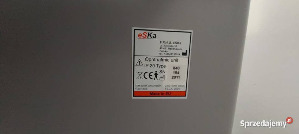 Unit okulistyczny Optopol pomorskie Banino sprzedam
