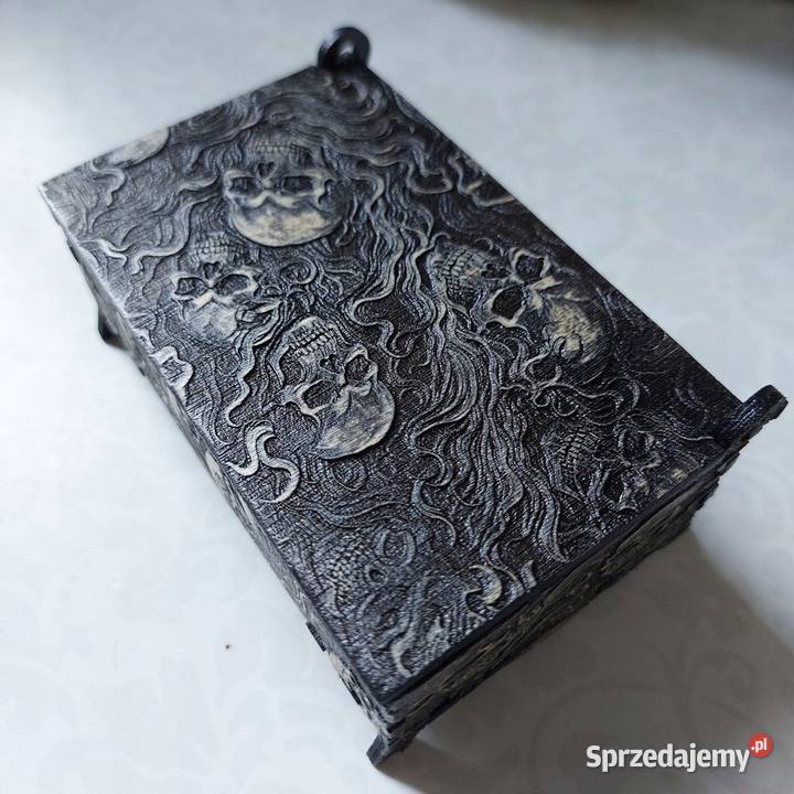 Pudełko Czarne Drewniane Małe Pudełeczko Na Tworkowa