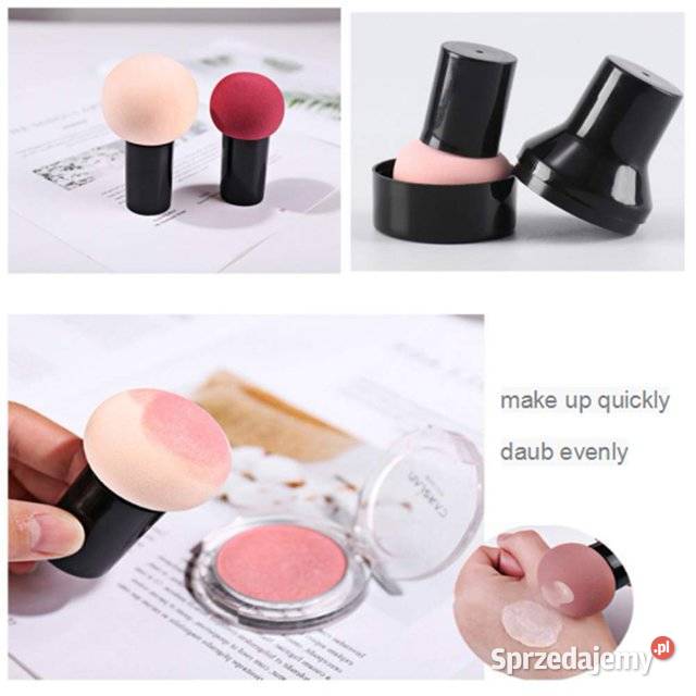Gąbka do makijażu Powder Puff Pudełko Różowy mazowieckie Płock
