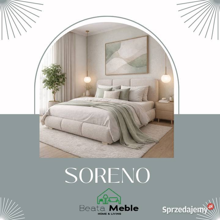 ŚLICZNE Łóżko SORENO 160x200 z pojemnikiem