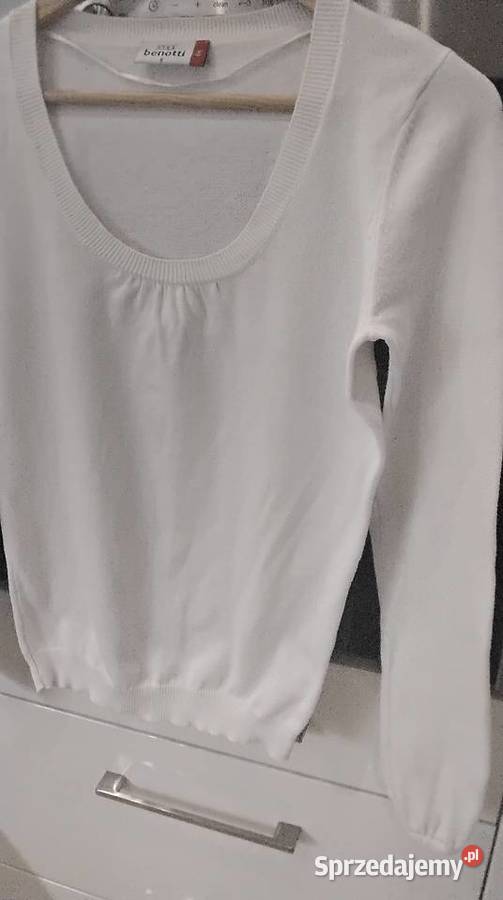 Sweter Biały Damski GINA BENOTTI S Bawełna 100 Nowa Sól