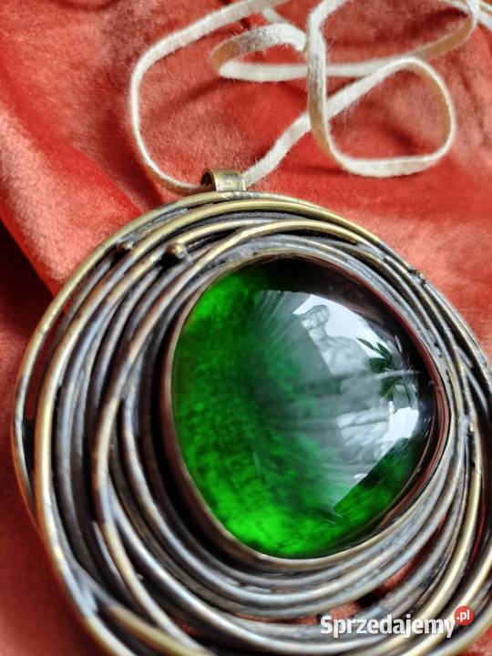 Piękny miedziany wisior zawieszka prl Choszczno