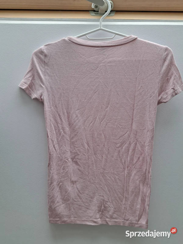 Różowa prążkowana bluzka Sinsay rozmiar XS różowy Trąbki Wielkie