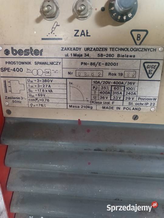 Sprzedam spawarkę Bester SPE 400