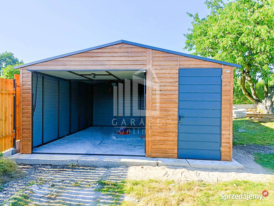 GARAŻ BLASZANY 5m x 5m dwuspadowy Brama drzwi Lublin