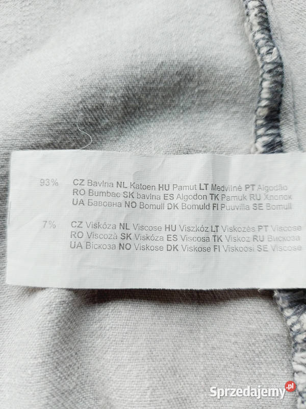 Szara koszula jeansowa bawełna wiskoza długi Złoczew