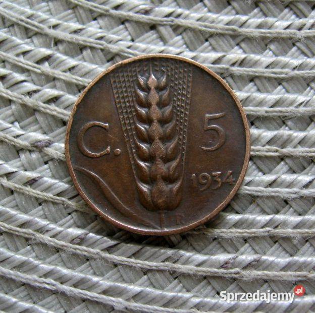 Włochy 5 Centesimi 1934r Ładna
