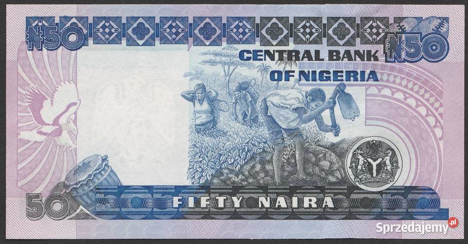 NIGERIA 50 NAIRA 2005 STAN BANKOWY UNC łódzkie Łódź