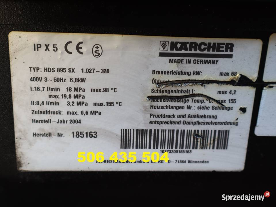 Myjka Ciśnieniowa Karcher HDS 895 SX zwijak Radom