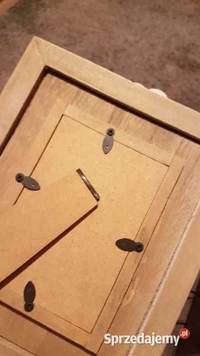 Drewniana ramka na zdjęcia jasny brąz boho serce brązowy małopolskie Krzeszowice