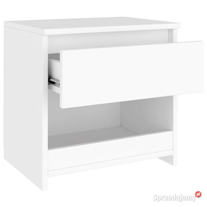 Szafka nocna biała 40x30x39 materiał Nocne