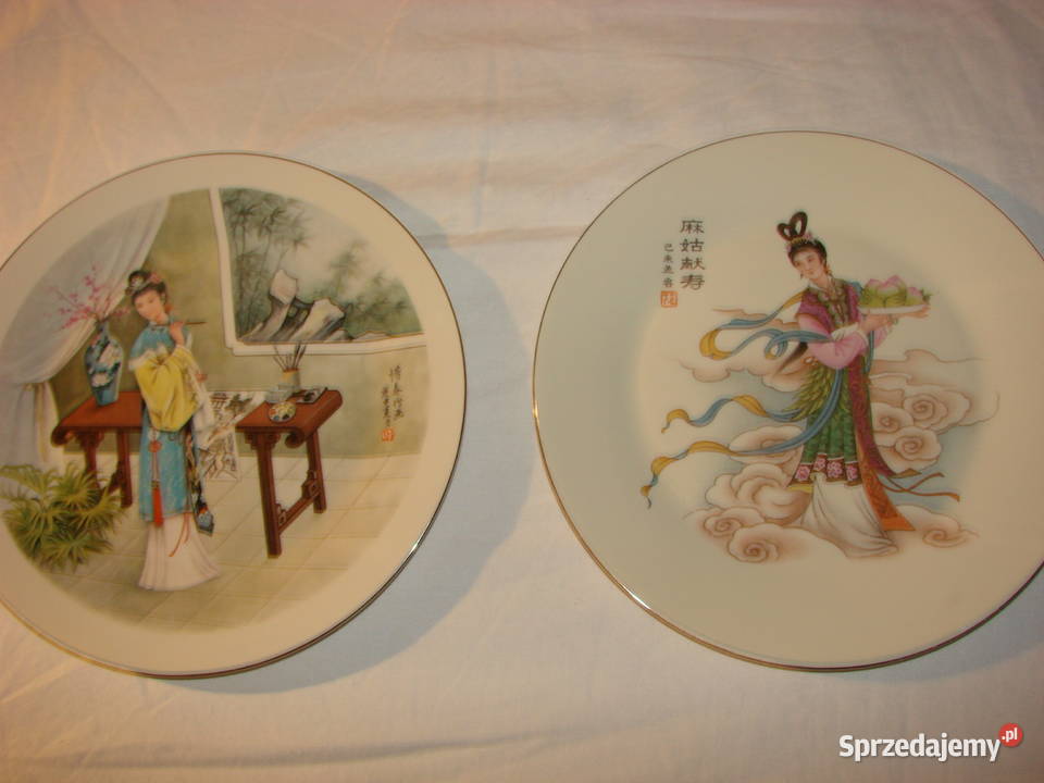 chiński porcelanowy talerz kolekcjonerski pomorskie Pruszcz Gdański