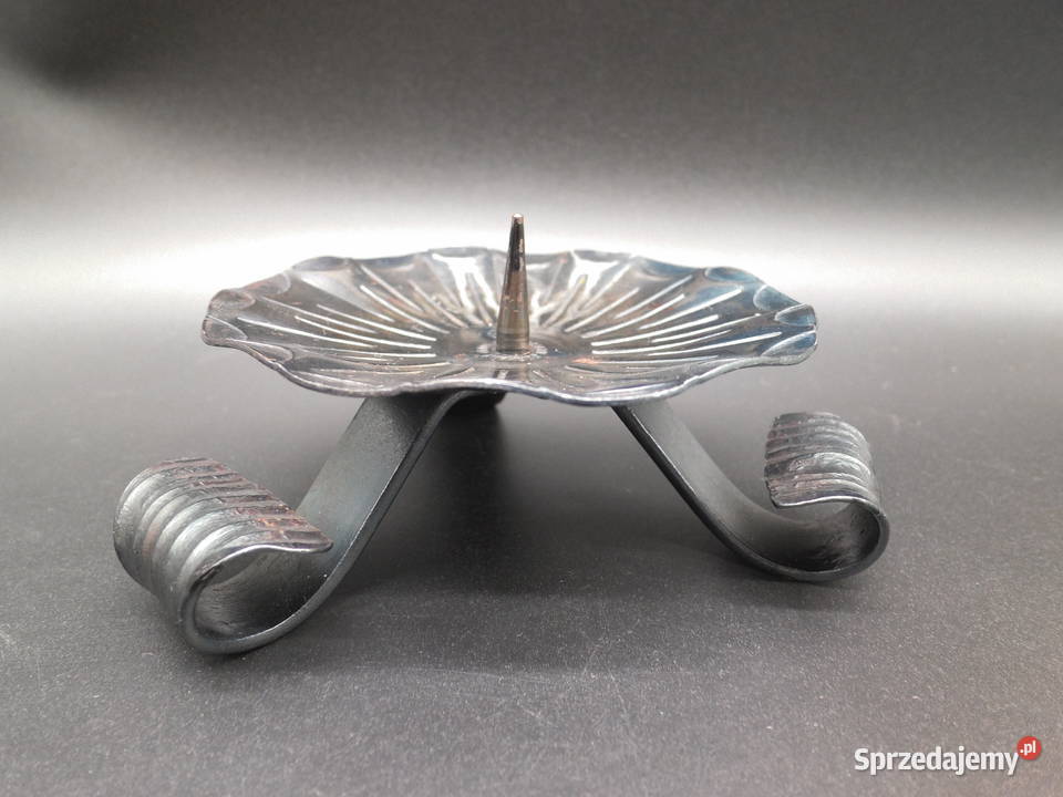 Metalowy trójnożny świecznik filarowy Raszków sprzedam