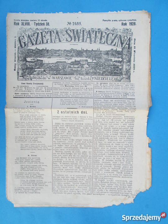 20 Gazeta Świąteczna wydania 1928 Bezpłatna lubelskie Skierbieszów