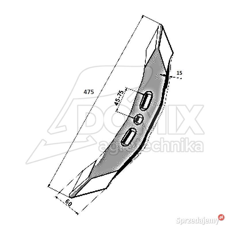 Redlica agregatu bezorkowego 60x15x475mm 506008 Kawnice