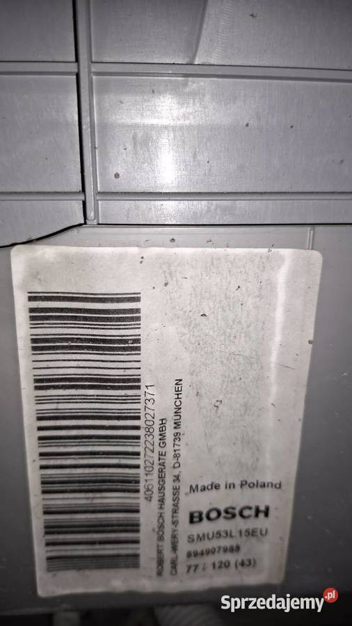 Zmywarka do zabudowy Bosch SMU53L15EU Wyposażenie wnętrz Opole