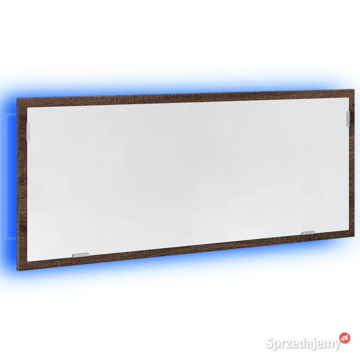 Lustro łazienkowe z LED brązowy dąb 100x85x37 Łazienkowe mazowieckie Warszawa